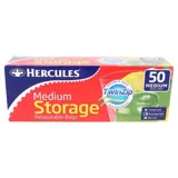 Hercules Bags Strorage Medium Resealable Twin Zip 22cm X 25cm 50pk – image 3