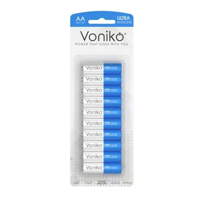 Voniko Alkaline Batteries AA10PCS 10YEARS Shelf Life