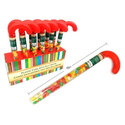 Christmas Lolly Candy Cane Shape with Jellybeans 50g Pdq