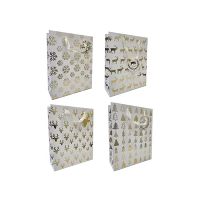 Christmas Gift Bag Gold Stamp Medium