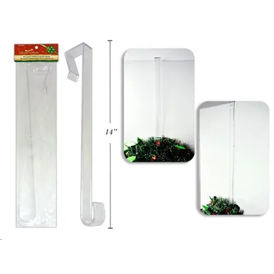 Christmas Wreath Hanger Clear Plastic 36cm