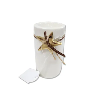 Christmas Porcelain Candle Hdr 9.5x8.2x12.5cm