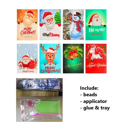 Christmas Cards Diamond DIY 18x26cm Unfold Size