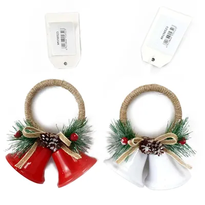 Christmas Bell Hanger 2 BELLS:6.5CM 14x12.5cm