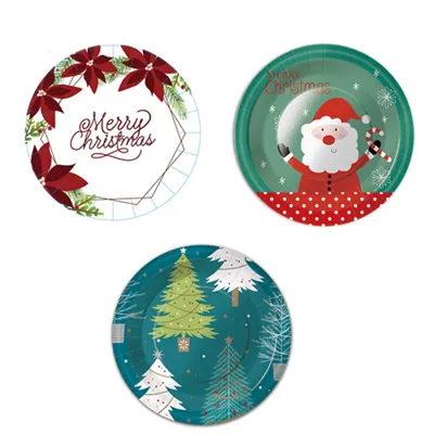 Christmas Paper Plates 12pk 9"/22.86cm