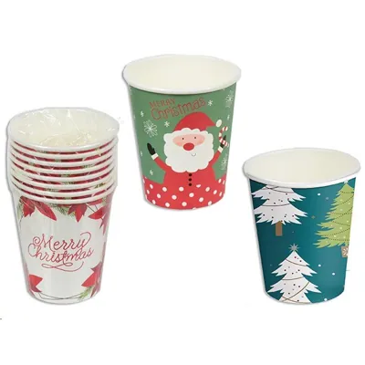 Christmas Paper Cups 8pk 9oz