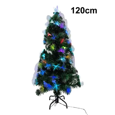 Christmas Tree Fibre Optic Green with Reindeer 120cm