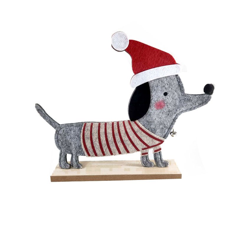 Wooden Base Xmas Sausage Dog 30.5x6x26cm — photo 1 of 1
