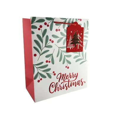 Christmas Gift Bag Holly & Berry 30x40x12cm