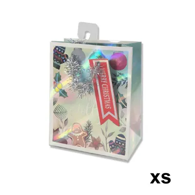 Christmas Gift Bag Laser Jolly XS 11.1x13.7x6.2cm
