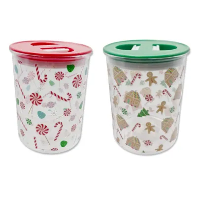 Christmas Container with Lids 11x13.5cmH 1000ml