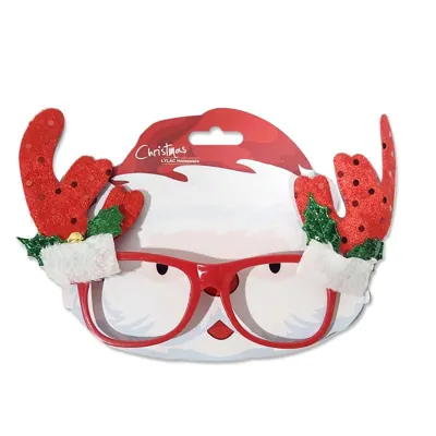 Christmas Glasses with Antlers