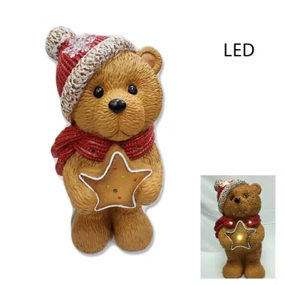 MGO Xmas Bear 21*23*39.5cm standing bear w/led