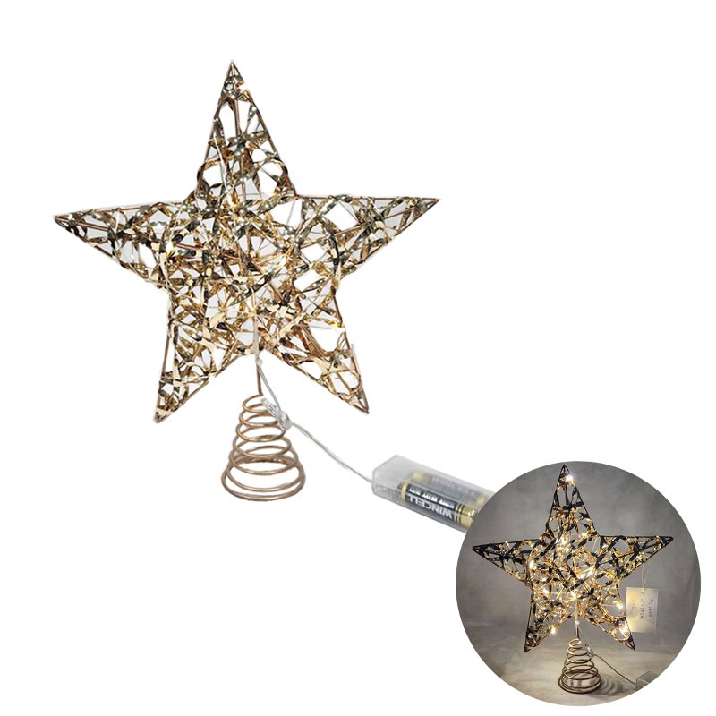 Tree Top Star Metal Wire+PVC 20x25cm+15LED — photo 1 of 1