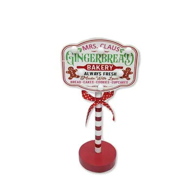 Christmas Wooden Sign GingerBread 10.5x24.5cm
