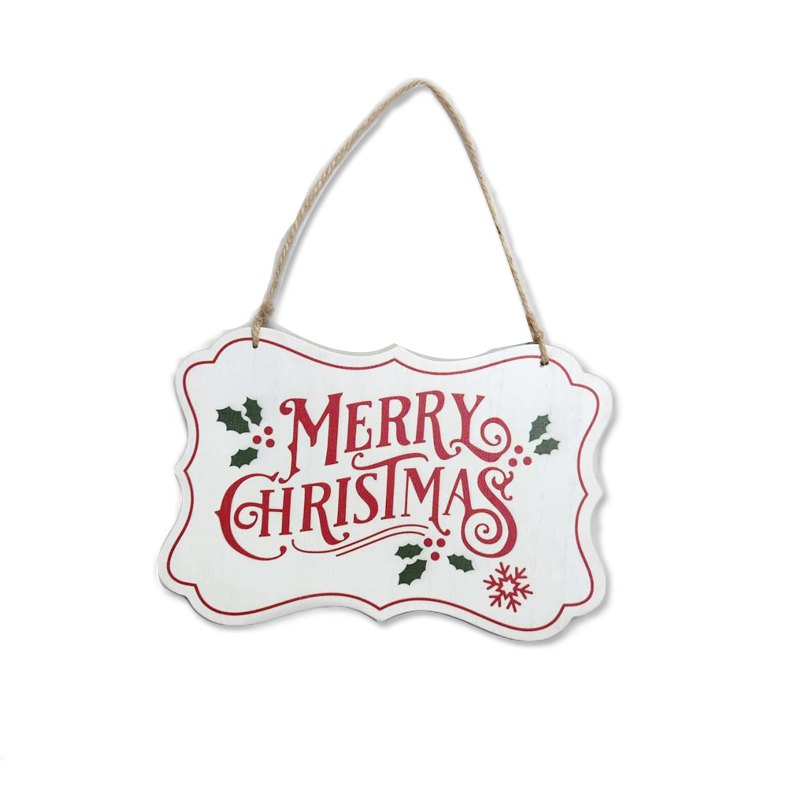 Xmas Wooden Plaque Merry Christmas 23.5*15.5cm — photo 1 of 1