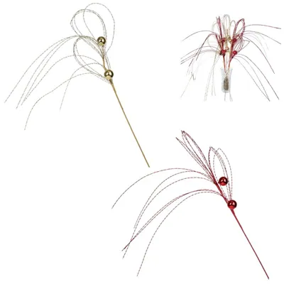 Christmas Metallic String Pick with Balls 95cm