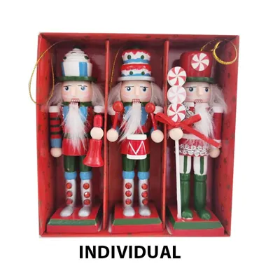 Christmas Wood Nutcracker 3.5x3.2x13cm