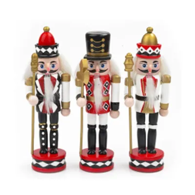 Christmas Wood Nutcracker 3.5x3.2x14cm