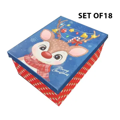 Christmas Gift Box s/18 Deer 42x34x16.5cm