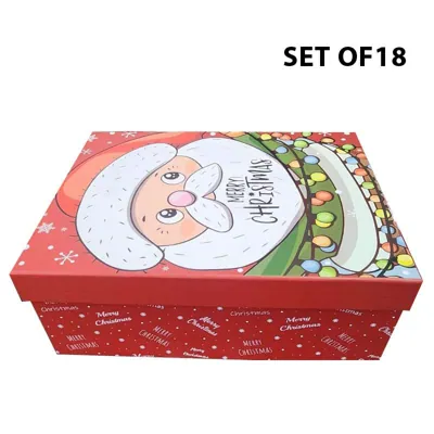 Christmas Gift Box s/18 Santa 42x34x16.5cm