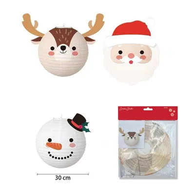 Xmas Paper Lantern 30cm Christmas characters