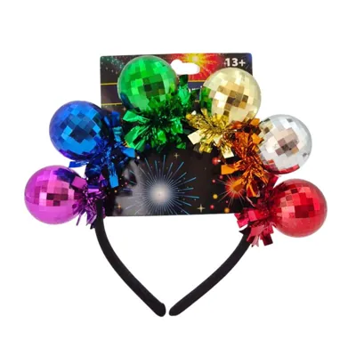 Christmas Headband with Disco Balls 19x18.5cm