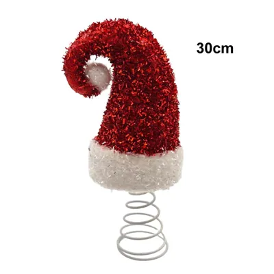 Glitter Santa Hat Tree Topper