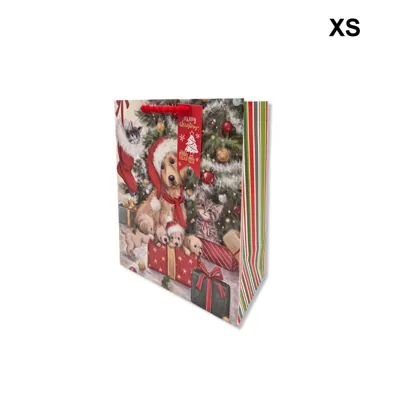 Christmas Gift Bag Dogs&Cats with Gifts XS 11.1x13.7x6.2cm