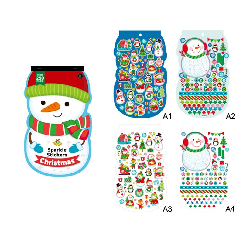 Christmas Sticker Book 4Shts 2 Assorted 2 Laser + 2 Basic — photo 1 of 1