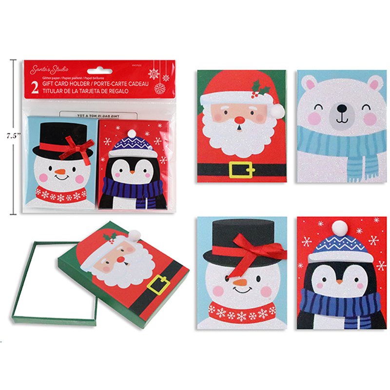 Christmas Gift Card Holder 2pk 11.4x8.9cm 2 Assorted — photo 1 of 1