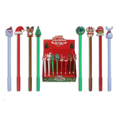 Christmas Pen with Character Topper.